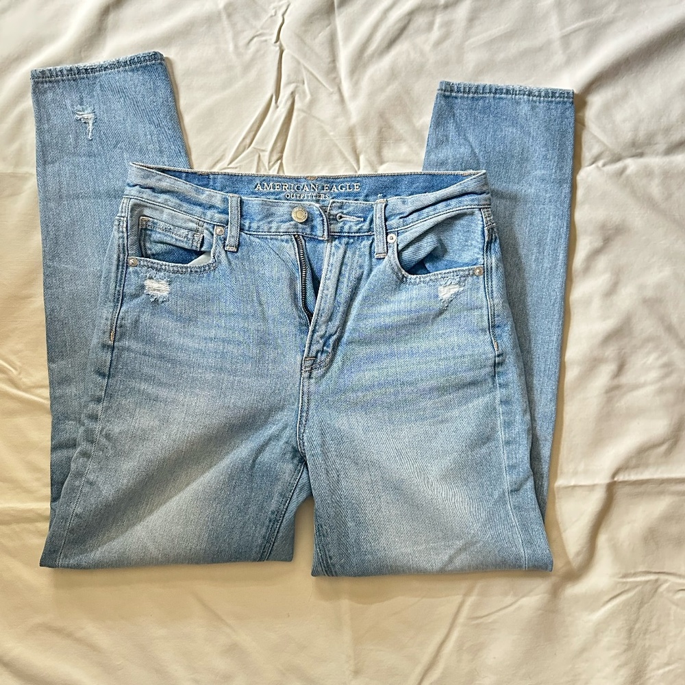 American Eagle Distressed Mom Jean
